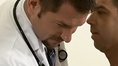 Nasty threesome with a muscle daddy, doctor, and a lucky jock