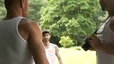 Kinky daddy joins in on the fun with Bryan Slater and Chad Brock in public pissing fourway