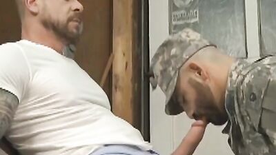 Rocco Steele pounds inked hunk with rough anal & facial