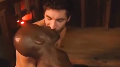 Interracial group banging with three hung studs - Ebony, anal, and masturbation included!