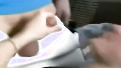 Kai Cruz gets double-teamed by two British guys in hot camcorder threesome
