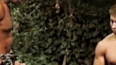 Cory Evans & Randy White hook up in the woods & suck like there's no tomorrow