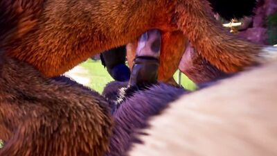 Anime_hu gets a raw bareback pounding in a Furry threesome with no mercy