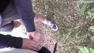 Amateur Student deepthroats like a pro in POV handjob and bareback action