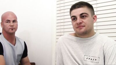Colton, the Australian DILF, satisfies Dillons' insatiable ass with deep thrusts in hardcore casting