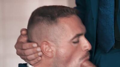 Apolo Adrii seduces muscular Samuel Hodecker in bathroom and gets a hot creampie