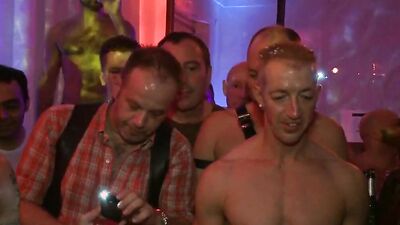 Watch Ashley Ryder, Spencer Reed, Van Darkholme, and Chad Brock humiliate each other with their cocks in a wild gangbang!