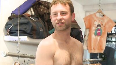 Fresh Southern Meat dominated, tied, and used in a store by two big cocks