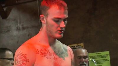 Watch these kinky barebackers get gangbanged in public by a hot pool table slut in latex & bondage