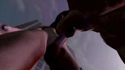 Old animation - studs & hunk get naked & wild in a group anal party