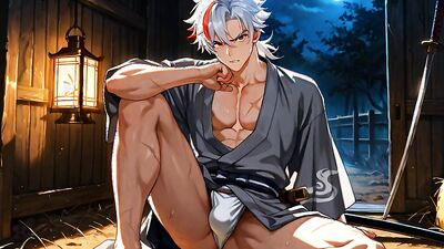 Genshin Impact Yaoi & Kazuha Sexy cosplay babes get messy in hot anime creampie action