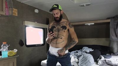 Mel Grey and her tattooed stepdaughter get wild with raw bareback sex and messy creampies