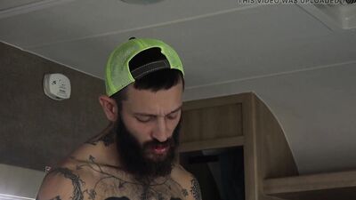 Mel Grey and her tattooed stepdaughter get wild with raw bareback sex and messy creampies