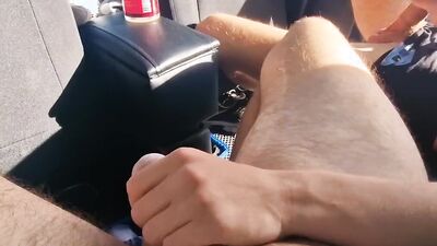 GuyVsFemboy bangs my shaved hole on the side of the road & cums hard
