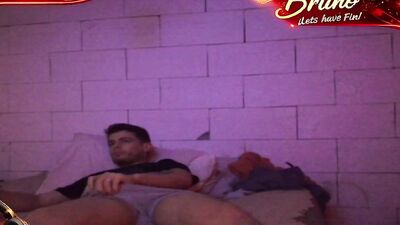 Watch this amateur Argentinian get bred by a strapon while on webcam
