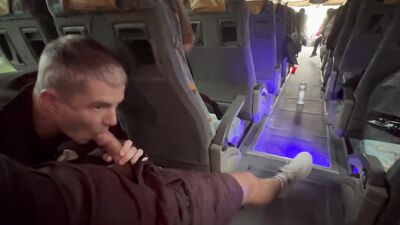Kit Belove & Falcon Al share a bus ride and get a mouthful of cum