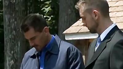 Watch these kinky daddies pee, suck, and take it deep in their tight assholes!