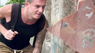 Kit Belove and Randy Blue Boy take on a hung stud in a wild doggy-style romp